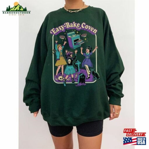 Vintage 90S Horror Movie Easy Bake Halloween Crewneck 2023 Party Coven Retro Witchcraft T-Shirt Hoodie Unisex