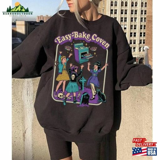 Vintage 90S Horror Movie Easy Bake Halloween Crewneck 2023 Party Coven Retro Witchcraft T-Shirt Hoodie Unisex