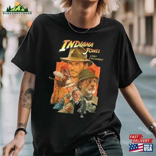 Vintage 90S Indiana Jones Adventure Disneyland 1995 Shirt T-Shirt Disney Movie Tee Unisex