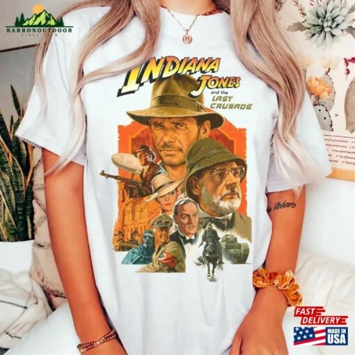 Vintage 90S Indiana Jones Adventure Disneyland 1995 T Shirt Disney Movie Unisex Classic