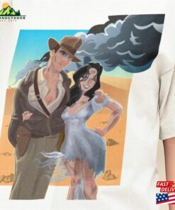 Vintage 90S Indiana Jones And Marion Ark Disneyland 1995 Shirt T-Shirt Disney Movie Tee Hoodie Unisex