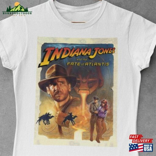 Vintage 90S Indiana Jones And The Fate Of Atlantis 1995 Shirt T-Shirt Disney Movie Tee Classic