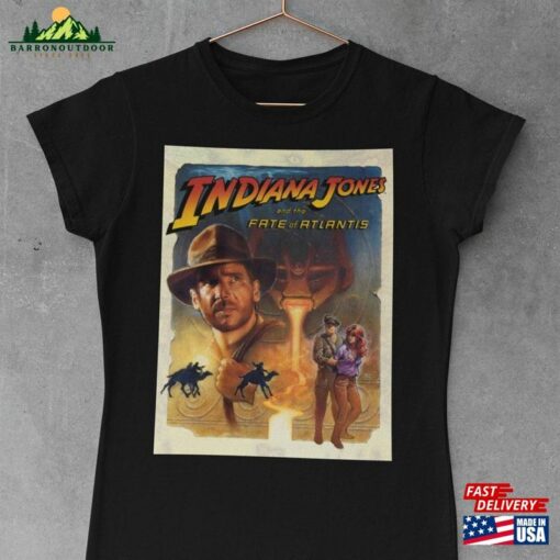 Vintage 90S Indiana Jones And The Fate Of Atlantis 1995 Shirt T-Shirt Disney Movie Tee Classic