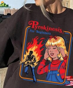 Vintage 90S Pyrokinesis For Beginners Halloween T-Shirt 70S Girls Fun Burn Ball Shirt Classic Vintage 90S Pyrokinesis For Beginners Halloween T-Shirt 70S Girls Fun Burn Ball Shirt Classic