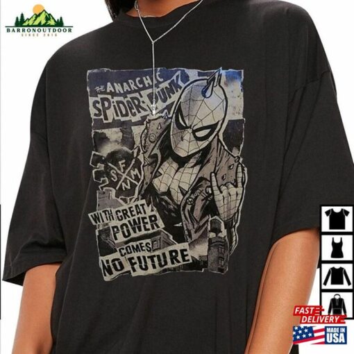 Vintage 90S Spider Punk Across The Verse Shirt T-Shirt Hoodie