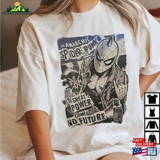 Vintage 90S Spider Punk Across The Verse Shirt T-Shirt Hoodie