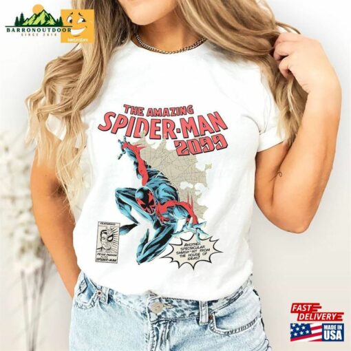 Vintage 90S The Amazing Spider 2099 Shirt Retro Spiderman Comic T-Shirt Sweatshirt