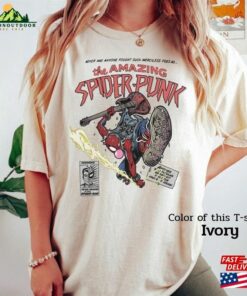 Vintage 90S The Amazing Spider Punk T-Shirt Miles Morales Shirt Hoodie Unisex