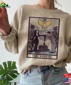 Vintage Addams The Lover Vi Tarot Inspired T-Shirt Family Shirt Horror Movie Classic