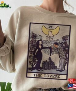 Vintage Addams The Lover Vi Tarot Inspired T-Shirt Family Shirt Horror Movie Unisex Sweatshirt
