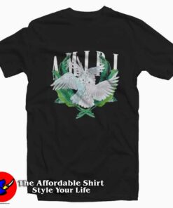 Vintage Amiri Dual Doves Unisex T-shirt On Sale Vintage Amiri Dual Doves Unisex T-shirt On Sale