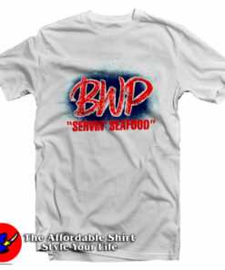 Vintage BWP Servin Seafood No Face T-Shirt On Sale