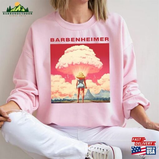 Vintage Barbenheimer I Survived 2023 Shirt Barbieheimer Active Barbie T-Shirt Hoodie Sweatshirt