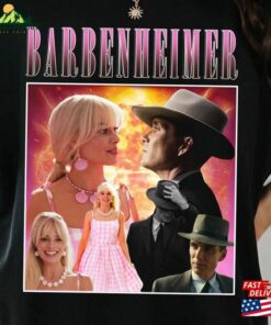 Vintage Barbenheimer Shirt Barbie Vs Oppenheimer Cillian Murphy Margot Robbie Unisex Sweatshirt