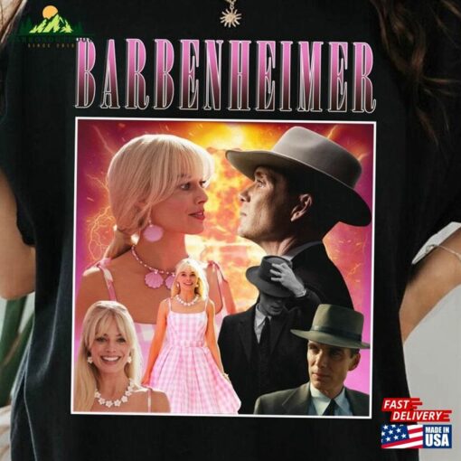 Vintage Barbenheimer Shirt Barbie Vs Oppenheimer Cillian Murphy Margot Robbie Unisex Sweatshirt