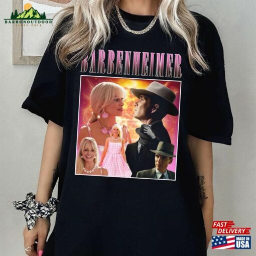 Vintage Barbenheimer Shirt Barbie Vs Oppenheimer Cillian Murphy Margot Robbie Unisex Sweatshirt