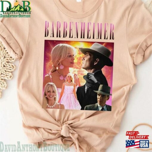 Vintage Barbenheimer Shirt Cillian Murphy Margot Robbie Barbie Movie Unisex T-Shirt