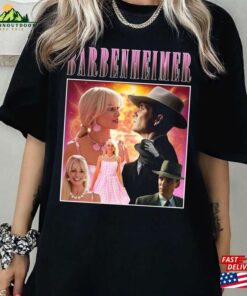 Vintage Barbenheimer Shirt Cillian Murphy Margot Robbie Oppenheimer Movie 2023 T-Shirt Hoodie