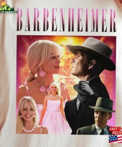 Vintage Barbenheimer Shirt Cillian Murphy Margot Robbie Oppenheimer Movie 2023 T-Shirt Hoodie