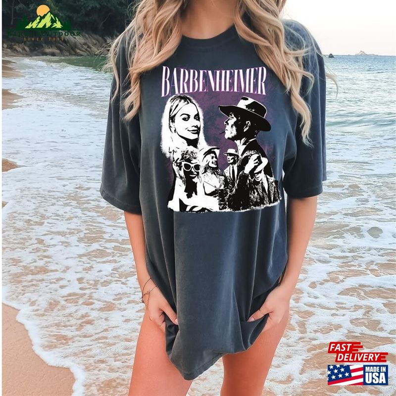 Vintage Barbenheimer Shirt Comfort Colors Comeon Baby Lets Go Party Unisex Hoodie