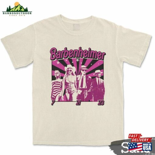 Vintage Barbenheimer T Shirt Barbie Oppenheimer T-Shirt Hoodie