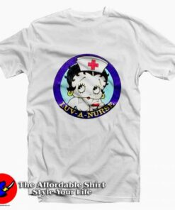 Vintage Betty Boop Luv A Nurse Cute T shirt On Sale 2