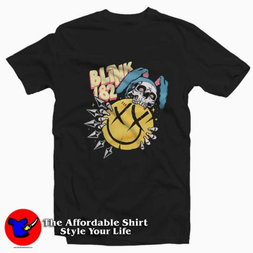 Vintage Blink-182 Skull Bunny Unisex T-shirt On Sale