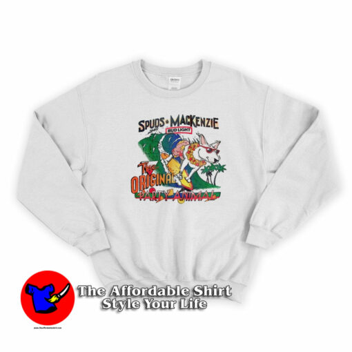 Vintage Bud Light Beer Spuds Mackenzie Sweatshirt On Sale