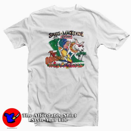 Vintage Bud Light Beer Spuds Mackenzie T-shirt On Sale