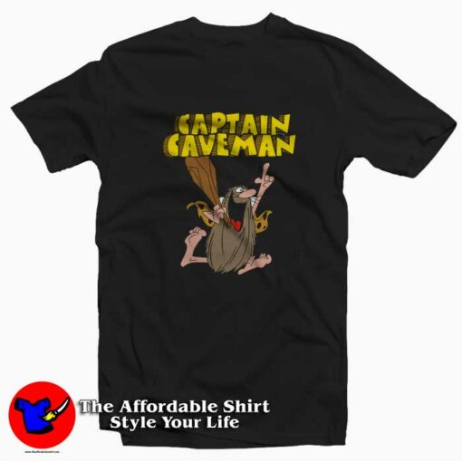 Vintage Captain Caveman Logo Funny Unisex T-shirt On Sale