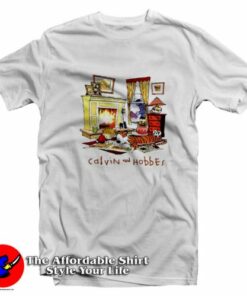Vintage Cartoon Calvin And Hobbes Unisex T-Shirt On Sale