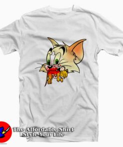 Vintage Cartoon Tom and Jerry Funny Unisex T-shirt On Sale