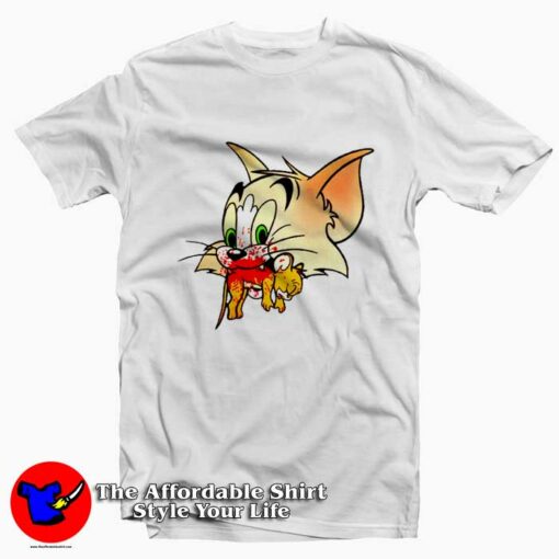 Vintage Cartoon Tom and Jerry Funny Unisex T-shirt On Sale