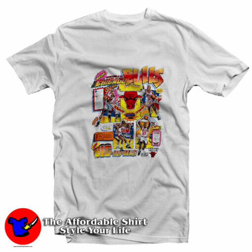 Vintage Chicago Bulls Comic Graphic Unisex T-Shirt On Sale