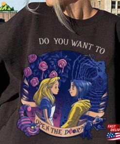 Vintage Coraline And Alice In Wonderland Halloween 2023 T-Shirt Party Shirt Classic