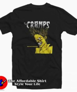 Vintage Cramps Bad Music Black T-shirt On Sale Vintage Cramps Bad Music Black T-shirt On Sale