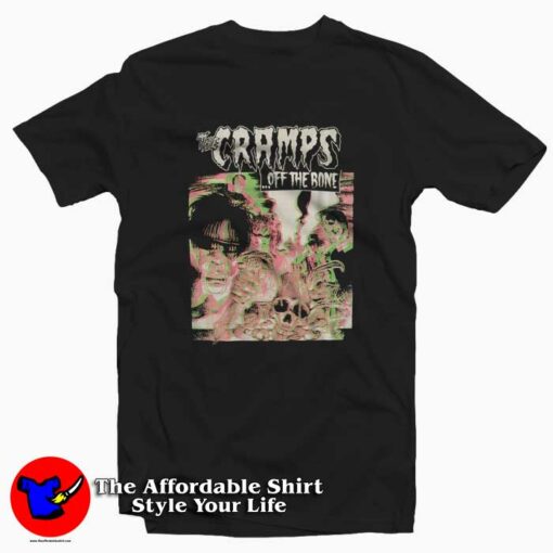 Vintage Cramps Off The Bone 3D Graphic T-shirt On Sale