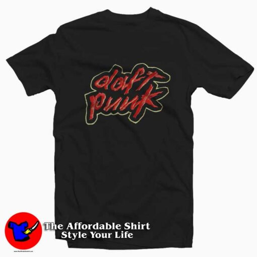 Vintage Daft Punk Homework Logo Graphic T-shirt On Sale