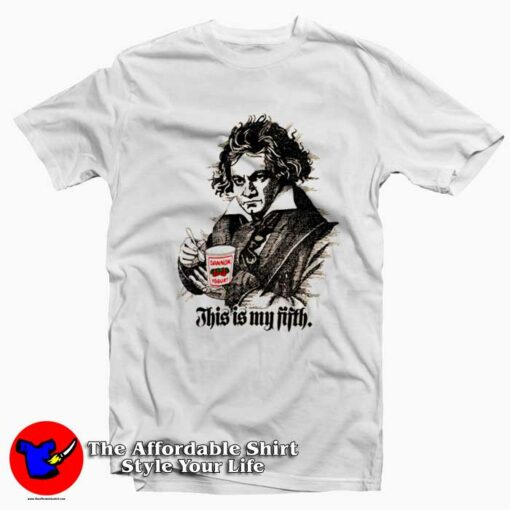 Vintage Dannon Yogurt Ludwig Van Beethoven T-Shirt On Sale