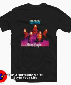 Vintage Deep Purple Burn Album Cover Unisex T-shirt On Sale Vintage Deep Purple Burn Album Cover Unisex T-shirt On Sale