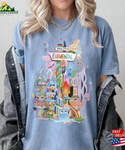 Vintage Disney Elemental 2023 Comfort Shirt Pixar Ember Wade Clod Grale Classic T-Shirt