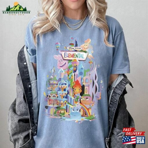 Vintage Disney Elemental 2023 Comfort Shirt Pixar Ember Wade Clod Grale Classic T-Shirt