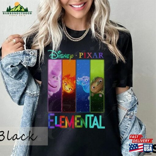 Vintage Disney Elemental Characters Shirt Ember Wade Clod Grale Retro Movie 2023 Disneyland Trip Sweatshirt Unisex