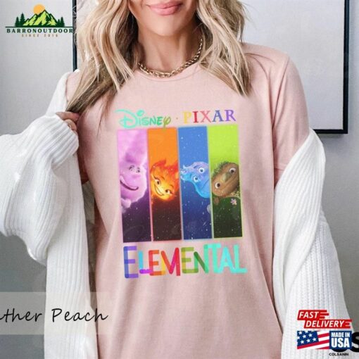 Vintage Disney Elemental Characters Shirt Ember Wade Clod Grale Retro Movie 2023 Disneyland Trip Sweatshirt Unisex