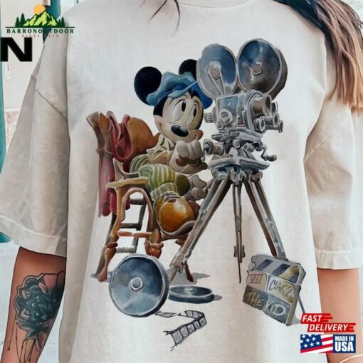 Vintage Disney Mickey Shirt The Story Mouse Make A Movie Shirts Unisex Classic