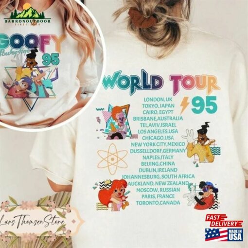 Vintage Disney Powerline Shirt 90S A Goofy Movie Stand Out Tour 95 Magic Kingdom T-Shirt Unisex