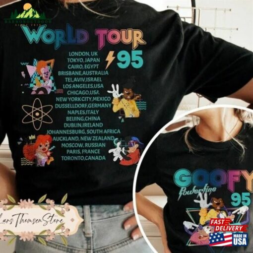 Vintage Disney Powerline Shirt 90S A Goofy Movie Stand Out Tour 95 Magic Kingdom T-Shirt Unisex