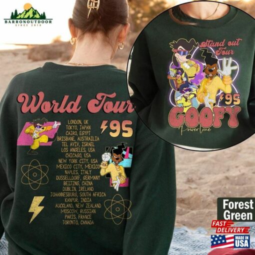 Vintage Disney Powerline Sweatshirt 90S A Goofy Movie Stand Out Tour 95 Shirt Magic Kingdom Hoodie