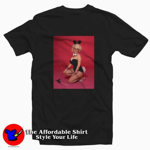 Vintage Dolly Parton Playboy Bunny Poster T-shirt On Sale