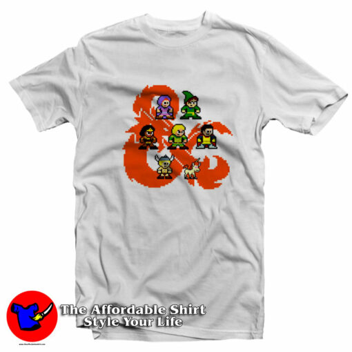 Vintage Dungeons & Dragons 8-Bit Inspired T-Shirt On Sale